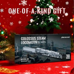 Puzzle 3D en métal Colossus de Piececool, locomotive à vapeur moderne, kit de modèle DIY, train de collection, décoration de bureau, cadeau pour adultes et enfants - Product Image 5