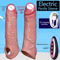 Sex Toy Super Soft Delay Ejaculation Male Cock Realistic Dildo Condoms Reusable Thick Silicone Large Penis LM-CT602-1-M