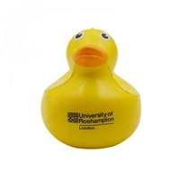 Balle anti-stress en mousse PU écologique en forme de canard personnalisée, style dessin animé, couleur et logo personnalisés pour une utilisation promotionnelle
