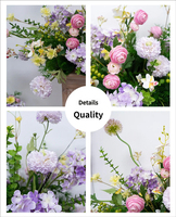 Fleurs artificielles de glycine de luxe pour la décoration murale, de table et de sol pour mariage