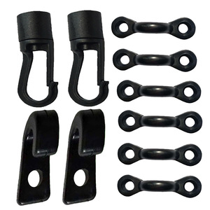 Snap <b>Hook</b> Plastic Black <b>J</b> Type For Outdoor Gear Storage Rope Accessory - Product Image 3
