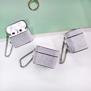 เคส AirPods แบบกลิตเตอร์ทรงกระบอก, TPU+PU ป้องกันรอยขีดข่วน พร้อมสายคล้อง - Product Image 3