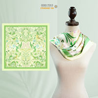 Foulard carré personnalisable 100 % soie de mûrier jacquard sergé, léger, respirant, imprimé floral, de luxe, pour la tête et le cou