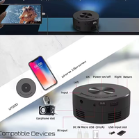 Nouveau projecteur LED mobile mini YT200 2026 pour usage domestique, système iOS Android, mise en miroir de l'écran sans fil, écran LCD