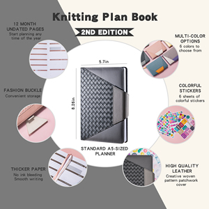 Biểu tượng tùy chỉnh chương trình nghị sự sách A5 PU dệt da máy tính xách tay 200 Sheets chương trình nghị sự kế hoạch máy tính xách tay - Product Image 3