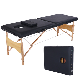 Cama de <span class=keywords><strong>Masaje</strong></span> de Madera Moderna <span class=keywords><strong>y</strong></span> Cómoda con Altura Ajustable, Cama de Belleza de 2 Secciones, Cama de Terapia Ligera, Plegable <span class=keywords><strong>y</strong></span> Portátil para <span class=keywords><strong>Spa</strong></span> - Product Image 2