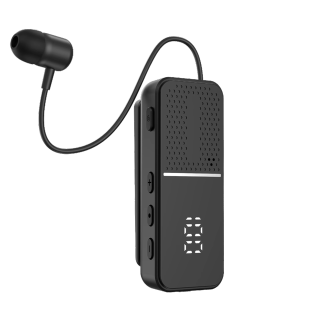 Super Long Working Time Single Wireless Clip Dual Microphone Noise-Canceling Business Stretcher Sports Earphones Headphones