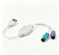 Cable de Extensión Adaptador USB a Doble PS/2 para Teclado y Ratón con Conductores de Cobre