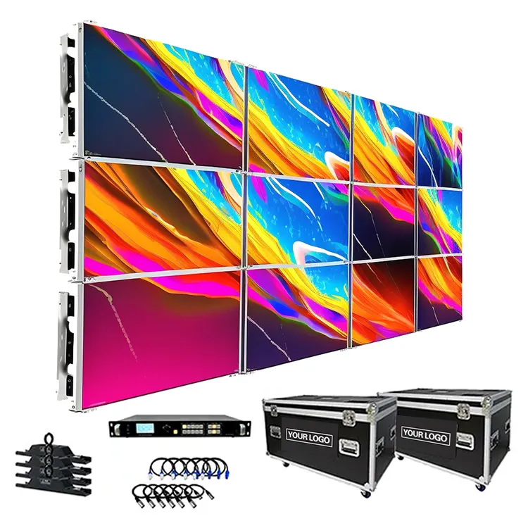 Factory Price Full Color P2.976 P3.91 P4.81 Stage HD LED Wall Mesh Rental Display Screen Panel Outdoor With Novastar Processor