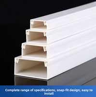 Goulotte de câblage en PVC à prix d'usine, profilé en plastique massif, canal de protection décoratif pour câbles