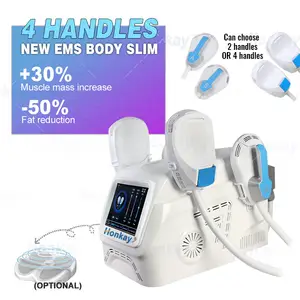 Hoge Intensiteit Elektromagnetische Vet Verlies Ems Lichaam Slanke Rf Ems 4 Behandelt Spierstimulator Machine Spierbeeldhouwen