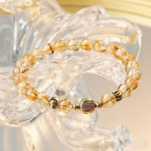 Herbst Neuheit 6mm Gelbes Pagoden-Kristall-Design <span class=keywords><strong>Gold</strong></span> Damen Fünf-Sutra-Mantra Glücksarmband Schmuck Großhandel - Product Image 3