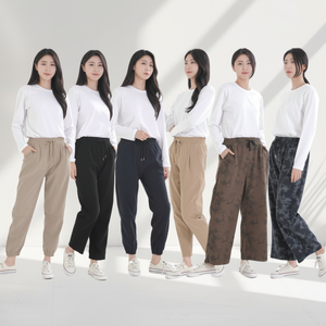 Pantaloni in cotone collezione primavera donna pantaloni dritti da Jogger con bottoni da donna pantaloni di velluto a coste - Product Image 1