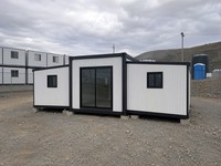 Casa Contenedor Expandible de 20 pies/40 pies, Prefabricada con Panel Sándwich y Estructura de Acero, de Ensamblaje Rápido, Personalizable ODM/OEM, para Oficina o Campamento