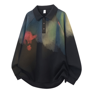 Camiseta Polo TKAN467D Personalizada con Serigrafía, para Hombre, Estilo Casual, Holgada, 100% Algodón, Cuello Camisero, Degradado - Product Image 2