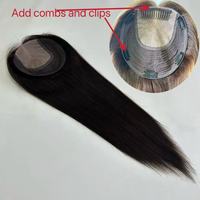 Read to Ship Premium Salon <strong>Best</strong>-<strong>selling</strong> 8*8 High Density Wefted Back <strong>Topper</strong> Human Hair Piece for Women Hair Loss Smooth Shiny