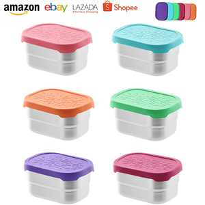 Contenant à sauce en acier inoxydable 304, 230 ml, anti-fuite, texture glacée, moderne et minimaliste, avec couvercle en silicone, pour salade et tomates - Product Image 4