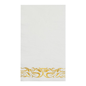 Gold Stamped Paper Napkins 330mmx400mm Disposable For Wedding Hotels Restaurants - Product Image 5
