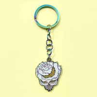 Yüksek kalite ücretsiz örnek özel sert emaye yumuşak emaye metal anahtarlık kolye metal charms karikatür anime metal anahtarlık