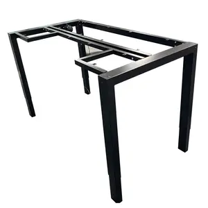 High Quality Wood Dining Table Black Epoxy Table Home Office Height Adjustable Electric Standing Desk