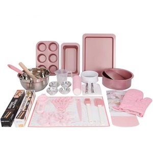 Nouveautés : Kit de pâtisserie de base 25 pièces Chef Made pour la maison – Accessoires pour gâteaux, poche à douille, emporte-pièces, plaque de cuisson antiadhésive, kit de cuisine - Product Image 1