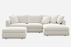 Divano Sezionale di Lusso a Tre Posti in Stile Francese con Comodo Tessuto <span class=keywords><strong>Bianco</strong></span> per Soggiorno - Product Image 5