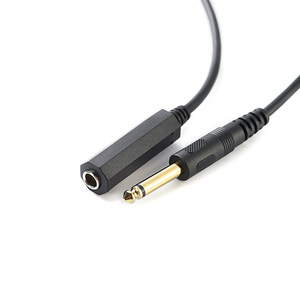 Câble d'extension audio <span class=keywords><strong>mono</strong></span> 6,35 mm mâle vers femelle 1/4'' pour casque, microphone, prise auxiliaire, rallonge de connexion - Product Image 2