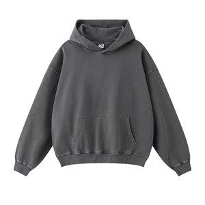 Sudadera con Capucha Unisex Personalizada con Logotipo, Estilo Urbano, Invierno, Tejido Grueso 100% Algodón, Estilo Vintage Lavado al Ácido, Talla Grande, Fabricante - Product Image 1