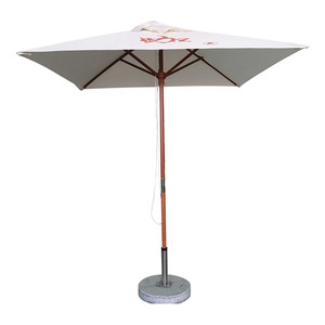 Personnalisé 2m 3m 4m Carré Extérieur Patio Poteau Parapluie pour Café Café Publicité Pare-Soleil Bambou En Bois Parapluie De Plage - Product Image 4