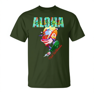 Camiseta Navideña Tropical Aloha Mele Kalikimaka Santa con Diseño Hawaiano - Product Image 2