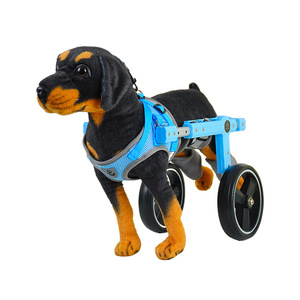 USMILEPET Fauteuil roulant métallique pour chien, quatre roues de soutien arrière, déambulateur d'assistance extérieur pour animaux de compagnie, pour chats et chiens à membres affectés - Product Image 1