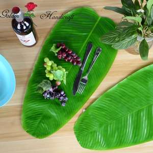 هاواي ريال اللمس الاصطناعي ورقة موز لجدول حصيرة - Product Image 6