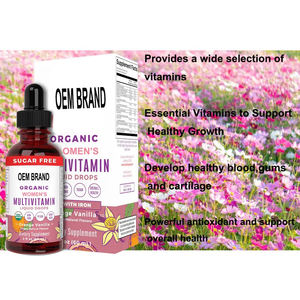 OEM şekersiz Vegan kadın vitaminleri takviyesi organik bayan Multivitamin sıvı ruh hali dengesi bağışıklık desteği için düşer - Product Image 4