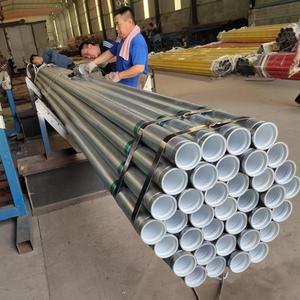 Black Epoxy & PE Double Coated ERW Welded Carbon Steel Pipe, Anti-Corrosion Plastic Lined Pipe for <b>Water</b> & Industrial Chemical C - Product Image 4
