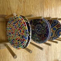 Napperons de table en céramique modernes faits à la main accessoires décoratifs de cuisine imprimés personnalisés matériau céramique tissé