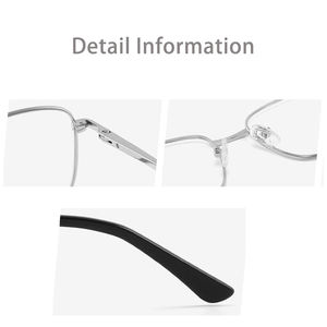 GL8787 Marcos de anteojos ópticos de oro negro de moda de negocios simples de alta calidad Monturas de anteojos cuadrados ultraligeros para mujeres - Product Image 5