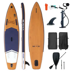 Wholesale Sup paddle board inflatable hard ISUP Air Board Support Custom Design single surfboard Fins