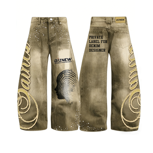 DiZNEW 2025 Set <span class=keywords><strong>Jeans</strong></span> da <span class=keywords><strong>Uomo</strong></span> Giacca in Denim Invernale Premium Lavato con Motivo Stampato 3D - Product Image 3