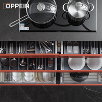 Meubles de cuisine OPPEIN couleur rouge vin, PVC, modernes, liquidation