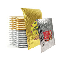 Enveloppes à bulles brillantes or et argent, personnalisables avec autocollant, auto-adhésives, anti-choc, pour petits colis