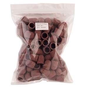 Ensemble de forets à ongles pour pédicure Perceuse à ongles électrique Capuchon de ponçage pour enlever la peau morte Capuchons de ponçage en plastique orange classique - Product Image 1
