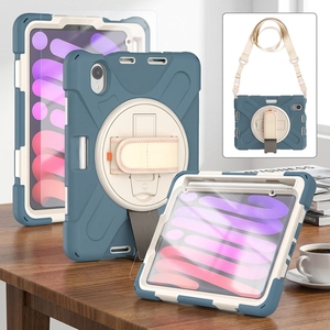 360 °   Étui ergonomique rotatif pour <span class=keywords><strong>tablette</strong></span> Galaxy Tab <span class=keywords><strong>S3</strong></span> 9,7 pouces avec sangle intégrée pour la main et l'épaule, housse de protection - Product Image 1
