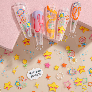 Relievo 3D <b>Nail</b> <b>Stickers</b> SD-0208 Cute Cartoon Self Adhesive Art Decoration For <b>Nails</b> - Product Image 3