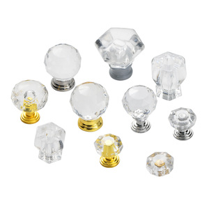 Acrylic <b>Cabinet</b> <b>Knobs</b> Round Minimalist Style For Bathroom Kitchen Furniture Handles Modern Design Injection Molding Plastic - Product Image 5