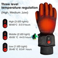 Gants thermiques d'hiver haut de gamme, compatibles écran tactile, chauffants, température réglable, gants chauffants électriques, ski, snowboard, polyester, or
