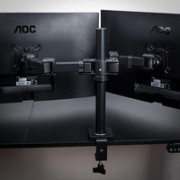 Nouveau support de bureau pour deux moniteurs, réglable en hauteur, bras de montage classique pour 2 moniteurs, écran de 32 pouces, noir
