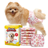 Couches jetables biodégradables DONO pour chiens – Écologiques pour la maison, les voyages et les soins quotidiens – Qualité supérieure – Dix tailles disponibles