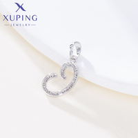 47394 Bijoux XUPING en gros, pendentif lettre C en écriture cursive audacieuse plaqué or, alphabet pour la fabrication de bijoux DIY, accessoire