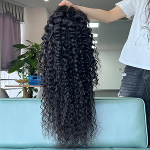 American Black Women Natural Water Wave Perruque Transparent HD pour Lace Frontal Perruques Cheveux Humains de haute qualité Beauté Naturelle - Product Image 1