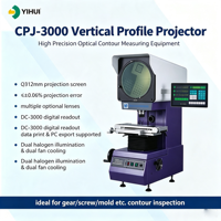 Proyector de Perfiles Vertical CPJ-3015 DC-3000 con Lectura Digital, Procesamiento de Datos y Sistema de Medición por Video para Análisis Estadístico